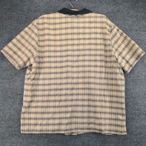 At Last & Co. Chest Pocket Button Up Shirt Womens Plus Size 18/20 Brown Plaid - Picture 5 of 11